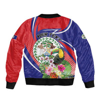 Personalized Belize Toucan Bomber Jacket Sub umbra floreo