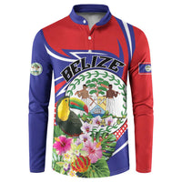 Personalized Belize Toucan Button Sweatshirt Sub umbra floreo