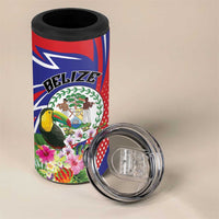 Personalized Belize Toucan 4 in 1 Can Cooler Tumbler Sub umbra floreo