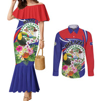 Personalized Belize Toucan Couples Matching Mermaid Dress and Long Sleeve Button Shirt Sub umbra floreo