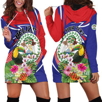 Personalized Belize Toucan Hoodie Dress Sub umbra floreo