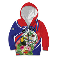 Personalized Belize Toucan Kid Hoodie Sub umbra floreo