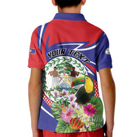 Personalized Belize Toucan Kid Polo Shirt Sub umbra floreo