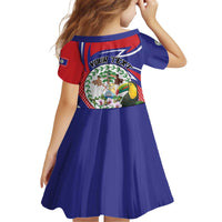 Personalized Belize Toucan Kid Short Sleeve Dress Sub umbra floreo