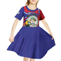 Personalized Belize Toucan Kid Short Sleeve Dress Sub umbra floreo