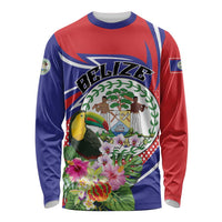 Personalized Belize Toucan Long Sleeve Shirt Sub umbra floreo