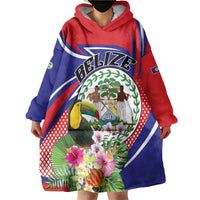 Personalized Belize Toucan Wearable Blanket Hoodie Sub umbra floreo