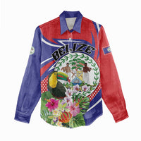 Personalized Belize Toucan Women Casual Shirt Sub umbra floreo
