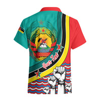 Personalised Mozambique Independence Day Hawaiian Shirt Mozambiki Emblem Happy 48th Anniversary - Wonder Print Shop
