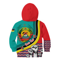 Personalised Mozambique Independence Day Kid Hoodie Mozambiki Emblem Happy 48th Anniversary - Wonder Print Shop