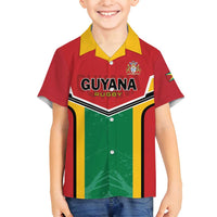 Custom Rugby Guyana Family Matching Long Sleeve Bodycon Dress and Hawaiian Shirt Guyana Warriors Go Champions - Wonder Print Shop