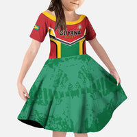 Custom Rugby Guyana Family Matching Off Shoulder Maxi Dress and Hawaiian Shirt Guyana Warriors Go Champions - Wonder Print Shop
