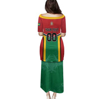 Custom Rugby Guyana Family Matching Puletasi and Hawaiian Shirt Guyana Warriors Go Champions - Wonder Print Shop