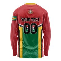 Custom Rugby Guyana Long Sleeve Shirt Guyana Warriors Go Champions - Wonder Print Shop