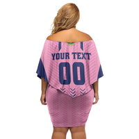 Custom Football Bermuda Off Shoulder Short Dress Gombey Warriors Go Champions - Wonder Print Shop