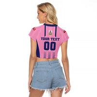 Custom Football Bermuda Raglan Cropped T Shirt Gombey Warriors Go Champions - Wonder Print Shop