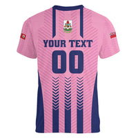 Custom Football Bermuda Women V-Neck T-Shirt Gombey Warriors Go Champions - Wonder Print Shop