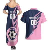 Custom Bermuda Football Couples Matching Summer Maxi Dress and Hawaiian Shirt Come On Gombey Warriors - Wonder Print Shop