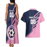 Custom Bermuda Football Couples Matching Tank Maxi Dress and Hawaiian Shirt Come On Gombey Warriors - Wonder Print Shop