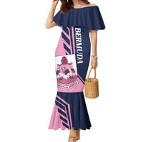 Custom Bermuda Football Family Matching Mermaid Dress and Hawaiian Shirt Come On Gombey Warriors - Wonder Print Shop