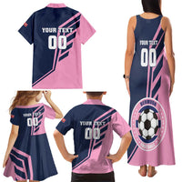 Custom Bermuda Football Family Matching Tank Maxi Dress and Hawaiian Shirt Come On Gombey Warriors - Wonder Print Shop