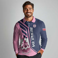 Custom Bermuda Football Long Sleeve Polo Shirt Come On Gombey Warriors - Wonder Print Shop