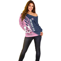 Custom Bermuda Football Off Shoulder Sweater Come On Gombey Warriors - Wonder Print Shop