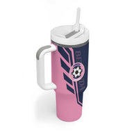 Custom Bermuda Football Tumbler With Handle Come On Gombey Warriors - Wonder Print Shop