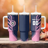 Custom Bermuda Football Tumbler With Handle Come On Gombey Warriors - Wonder Print Shop