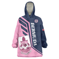 Custom Bermuda Football Wearable Blanket Hoodie Come On Gombey Warriors - Wonder Print Shop