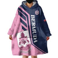 Custom Bermuda Football Wearable Blanket Hoodie Come On Gombey Warriors - Wonder Print Shop