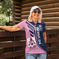 Custom Bermuda Football Women Polo Shirt Come On Gombey Warriors - Wonder Print Shop