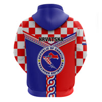 Croatia Hoodie Hrvatska Interlace With Coat Of Arms - Wonder Print Shop