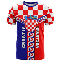 Croatia T Shirt Hrvatska Interlace With Coat Of Arms - Wonder Print Shop