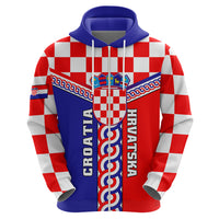 Custom Croatia Hoodie Hrvatska Interlace With Coat Of Arms - Wonder Print Shop