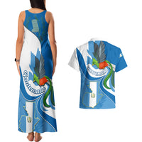 Guatemala Couples Matching Tank Maxi Dress and Hawaiian Shirt Guatemalan Quetzal With Coat of Arms - Wonder Print Shop