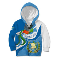 Guatemala Kid Hoodie Guatemalan Quetzal With Coat of Arms - Wonder Print Shop