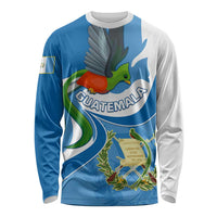 Guatemala Long Sleeve Shirt Guatemalan Quetzal With Coat of Arms LT01