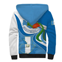 Guatemala Sherpa Hoodie Guatemalan Quetzal With Coat of Arms - Wonder Print Shop