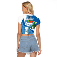 Personalised Guatemala Raglan Cropped T Shirt Guatemalan Quetzal With Coat of Arms - Wonder Print Shop