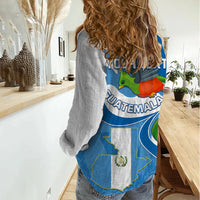 Personalised Guatemala Women Casual Shirt Guatemalan Quetzal With Coat of Arms - Wonder Print Shop