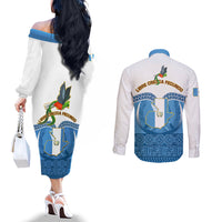 guatemala-independence-day-couples-matching-off-the-shoulder-long-sleeve-dress-and-long-sleeve-button-shirts-guatemalan-coat-of-arms-mix-maya-pattern