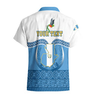 Personalised Guatemala Independence Day Hawaiian Shirt Guatemalan Coat of Arms Mix Maya Pattern - Wonder Print Shop
