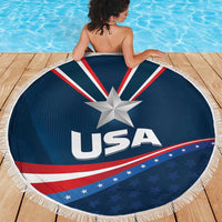 USA Star Medal Beach Blanket United States of America Champion - Wonder Print Shop