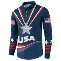 Custom USA Star Medal Button Sweatshirt United States of America Champion - Wonder Print Shop