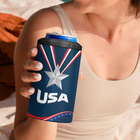 USA Star Medal 4 in 1 Can Cooler Tumbler United States of America Champion - Wonder Print Shop
