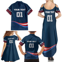 Custom USA Star Medal Family Matching Summer Maxi Dress and Hawaiian Shirt United States of America Champion - Wonder Print Shop