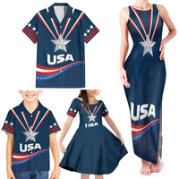 Custom USA Star Medal Family Matching Tank Maxi Dress and Hawaiian Shirt United States of America Champion - Wonder Print Shop
