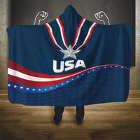 USA Silver Star Medal Hooded Blanket Team USA Champion
