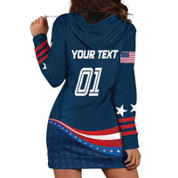 Custom USA Star Medal Hoodie Dress United States of America Champion - Wonder Print Shop